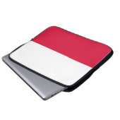 Polnische Flagge Laptopschutzhülle (Vorne Knopf)