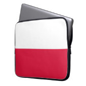 Polnische Flagge Laptopschutzhülle (Vorderseite Links)