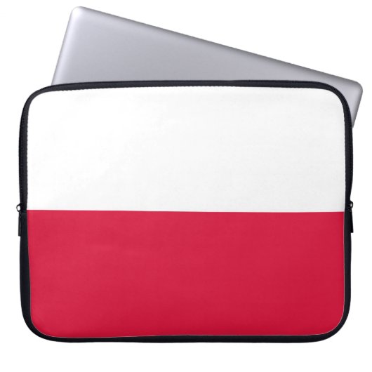 Polnische Flagge Laptopschutzhülle (Vorderseite)