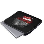 Polnische Flagge Laptopschutzhülle (Vorne Knopf)