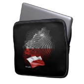 Polnische Flagge Laptopschutzhülle (Vorderseite Links)