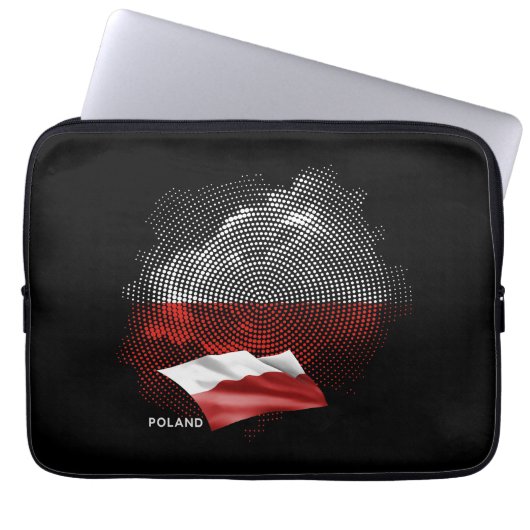 Polnische Flagge Laptopschutzhülle (Vorderseite)