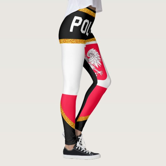 Polnische Flagge Leggings (Rechts)