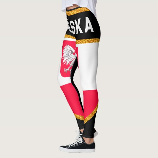 Polnische Flagge Leggings (Links)