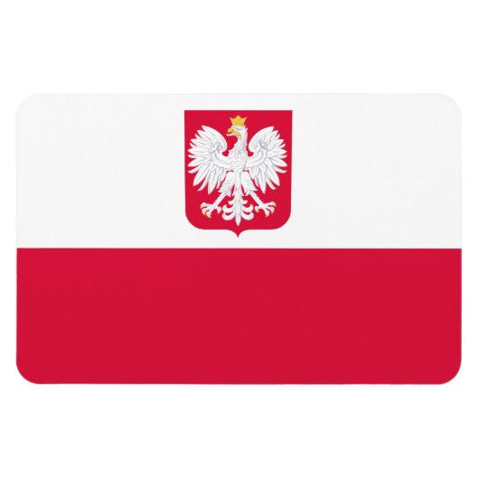 Polnische Flagge Magnet (Horizontal)
