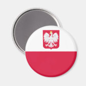 Polnische Flagge Magnet (Vorderseite/Rückseite)