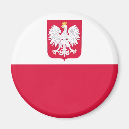 Polnische Flagge Magnet (Vorne)
