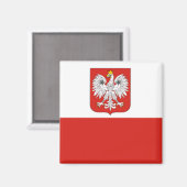 polnische Flagge Magnet (Vorderseite/Rückseite)