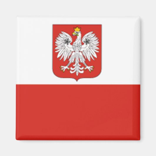 polnische Flagge Magnet (Vorne)