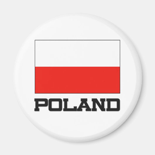 Polnische Flagge Magnet (Vorne)