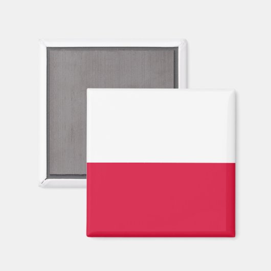 polnische Flagge Magnet (Vorderseite/Rückseite)