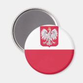 polnische Flagge Magnet (Vorderseite/Rückseite)