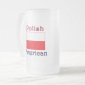 Polnische Flagge Mattglas Bierglas (Vorderseite Links)