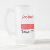 Polnische Flagge Mattglas Bierglas (Links)