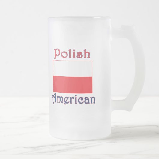 Polnische Flagge Mattglas Bierglas (Rechts)