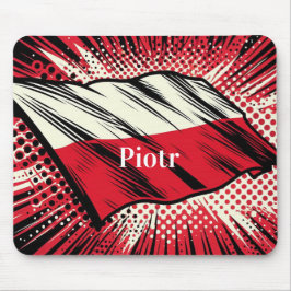 Polnische Flagge Mauspad