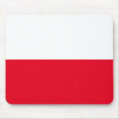 Polnische Flagge Mauspad (Vorne)