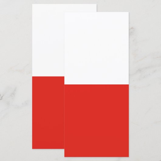 Polnische Flagge Menükarte (Vorne/Hinten)