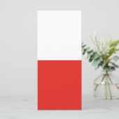 Polnische Flagge Menükarte (Stehend Vorderseite)
