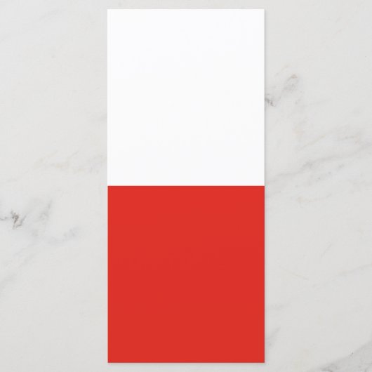 Polnische Flagge Menükarte (Vorderseite)