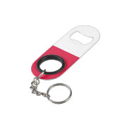Polnische Flagge Mini Flaschenöffner (Rückseite Schrägansicht)