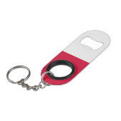 Polnische Flagge Mini Flaschenöffner (Vorderseite Schrägansicht)