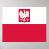 Polnische Flagge mit Adlerplakat Poster (Vorne)
