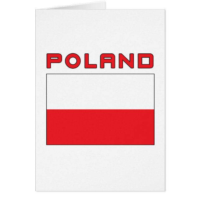 Polnische Flagge mit Polen (Vorne)