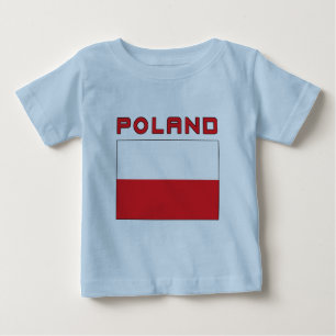 Polnische Flagge mit Polen Baby T-shirt