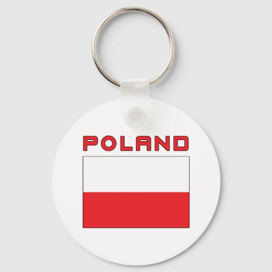 Polnische Flagge mit Polen Schlüsselanhänger (Vorderseite)