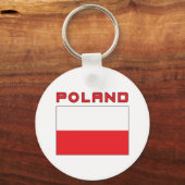 Polnische Flagge mit Polen Schlüsselanhänger (Vorderseite)