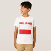 Polnische Flagge mit Polen T-Shirt (Vorne ganz)