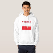 Polnische Flagge mit Polska Hoodie (Vorne ganz)