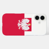 Polnische Flagge (mit Wappen) Case-Mate iPhone Hülle (Rückseite (Horizontal))