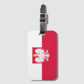 Polnische Flagge (mit Wappen) Gepäckanhänger (Vorderseite Vertikal)