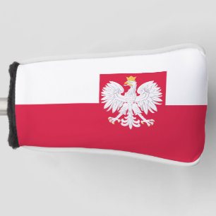 Polnische Flagge (mit Wappen) Golf Headcover