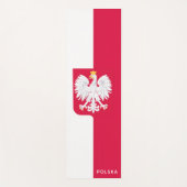 Polnische Flagge (mit Wappen) Yogamatte (Vorderseite)