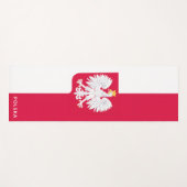 Polnische Flagge (mit Wappen) Yogamatte (Vorderseite (Horizontal))