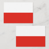Polnische Flagge Mitteilungskarte (Vorne/Hinten)
