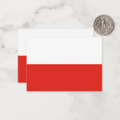 Polnische Flagge Mitteilungskarte (Vorderseite/Rückseite Beispiel)