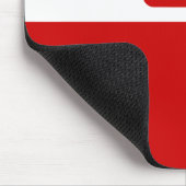 Polnische Flagge Mousepad (Ecke)