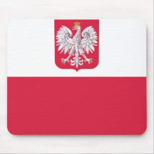 Polnische Flagge Mousepad