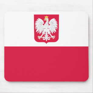 Polnische Flagge Mousepad
