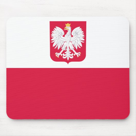 Polnische Flagge Mousepad (Vorne)