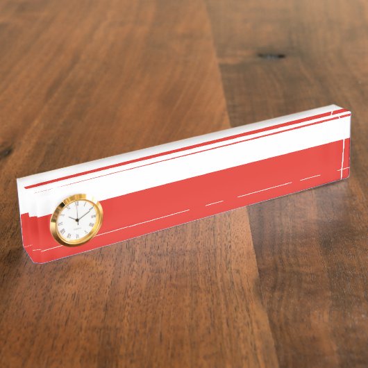 Polnische Flagge Namensplakette (Seite)