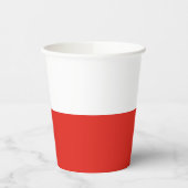 Polnische Flagge Pappbecher (Links)