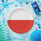 Polnische Flagge Pappteller (Party)