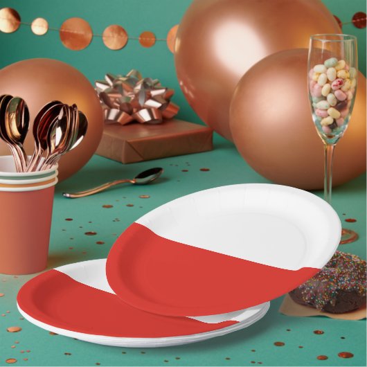 Polnische Flagge Pappteller (Multi)