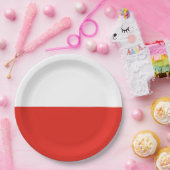 Polnische Flagge Pappteller (Party)