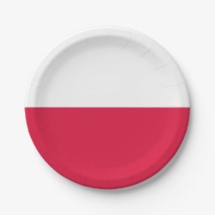 polnische Flagge Pappteller